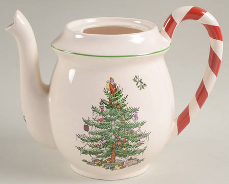 Christmas Tree Teapot No Lid