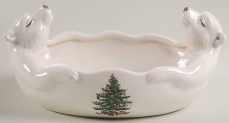 Christmas Tree 8" Figural Serving Bowl