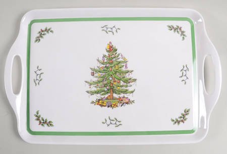 Christmas Tree 15" Handled Melamine Serving Tray by Spode