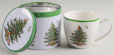 Christmas Tree Mug in a Tin Gift Box