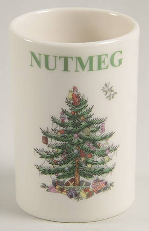 Christmas Tree Nutmeg Spice Jar No Lid