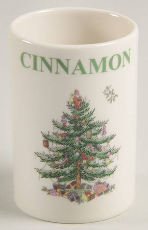 Christmas Tree Cinnamon Spice Jar No Lid