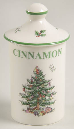 Christmas Tree Cinnamon Spice Jar & Lid