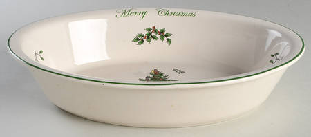 Christmas Tree Dish-Sentiment/Oval