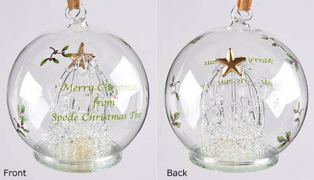 Christmas Tree Ornaments Glass Manger - Multicolor Led - Boxed