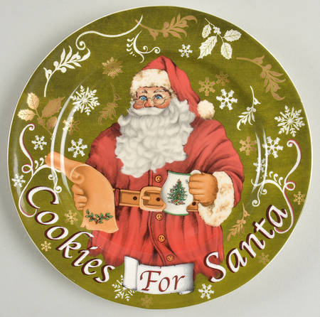Christmas Tree "Cookies for Santa" Plate