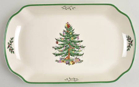 Christmas Tree Rectangular Hors d'Oevre Dish