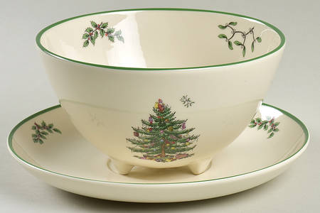 Christmas Tree Pierced Berry Bowl and Underplate