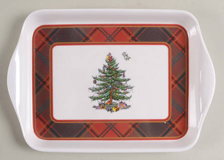 Christmas Tree 8" Rectangular Melamine Tray