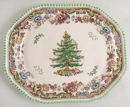 Christmas Tree 17" Gadroon Platter