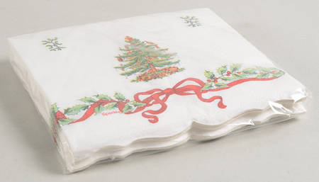 Christmas Tree Package of Paper Beverage Napkins