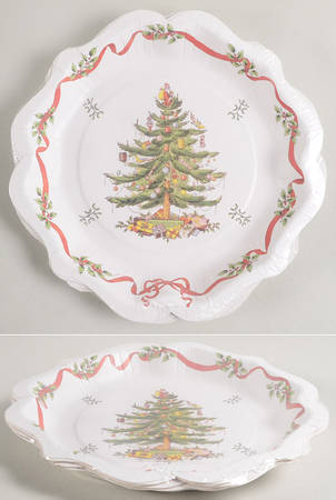 Christmas Tree (Pack of 8) Paper Luncheon Plate
