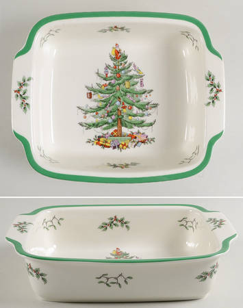 Christmas Tree 11" Rectangular Baker