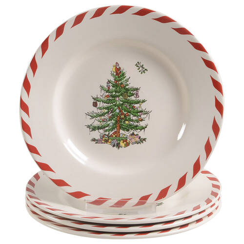 Christmas Tree Canape Plate - Set of 4 Motif 3