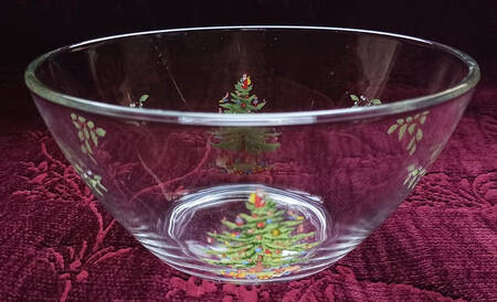 Christmas Tree Glassware Individual Salad Bowl