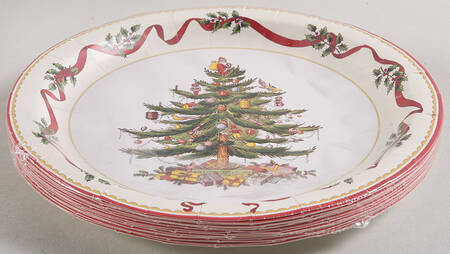 Christmas Tree (Pack of 16) Paper Luncheon/Dessert Plates