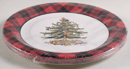 Christmas Tree (Pack of 16) Paper Dinner Plates