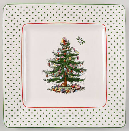 Christmas Tree 10" Square Serving Platter