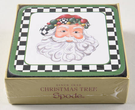 Christmas Tree Square Corkback Coaster - Set of 6 Motif 11 & 12