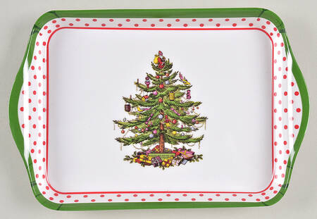 Christmas Tree 8" Rectangular Melamine Tray
