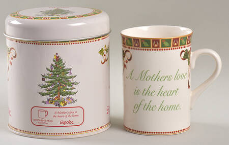 Christmas Tree Sentiment Mug & Tin w/Lid Set