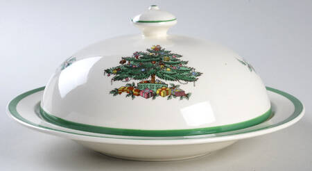 Christmas Tree Round Covered Butter
