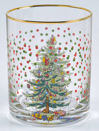 Christmas Tree 14 Oz Glassware Double Old Fashioned