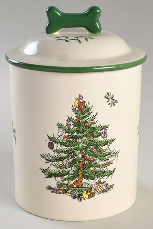 Christmas Tree Large Canister & Lid