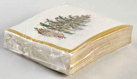 Christmas Tree Package of Paper Beverage Napkins