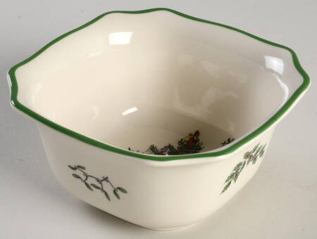 Christmas Tree 4" Square Bowl