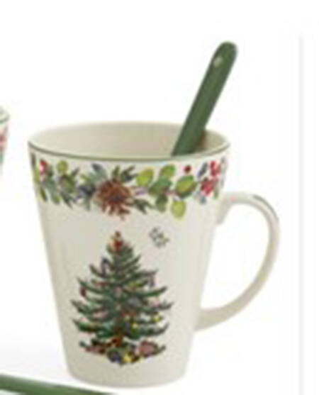 Christmas Tree Annual 2022 Mug & Green Spoon Set