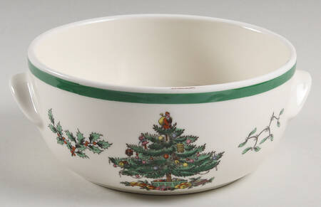 Christmas Tree 1 Pint Round Deep Covered Casserole No Lid