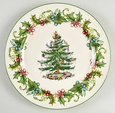 Christmas Tree 12" Round Buffet Plate