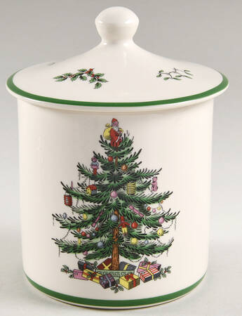Christmas Tree Small Canister & Lid