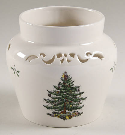 Christmas Tree Pierced Potpourri Jar No Lid