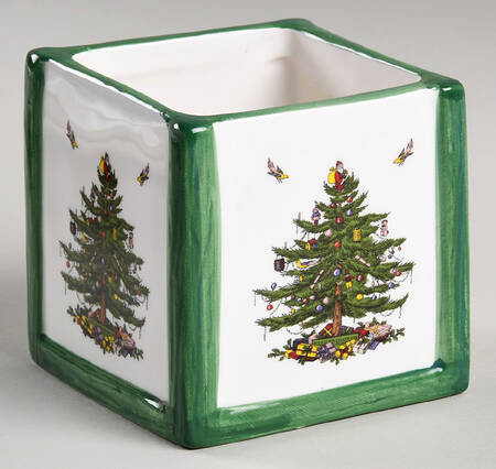 Christmas Tree Figural Sugar Bowl No Lid