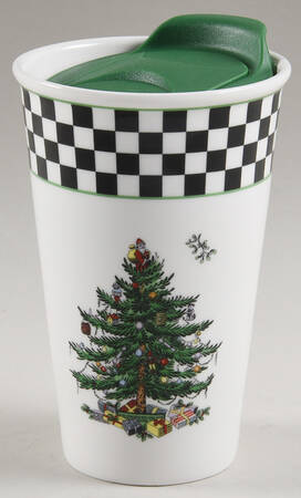 Christmas Tree Travel Mug & Plastic Lid