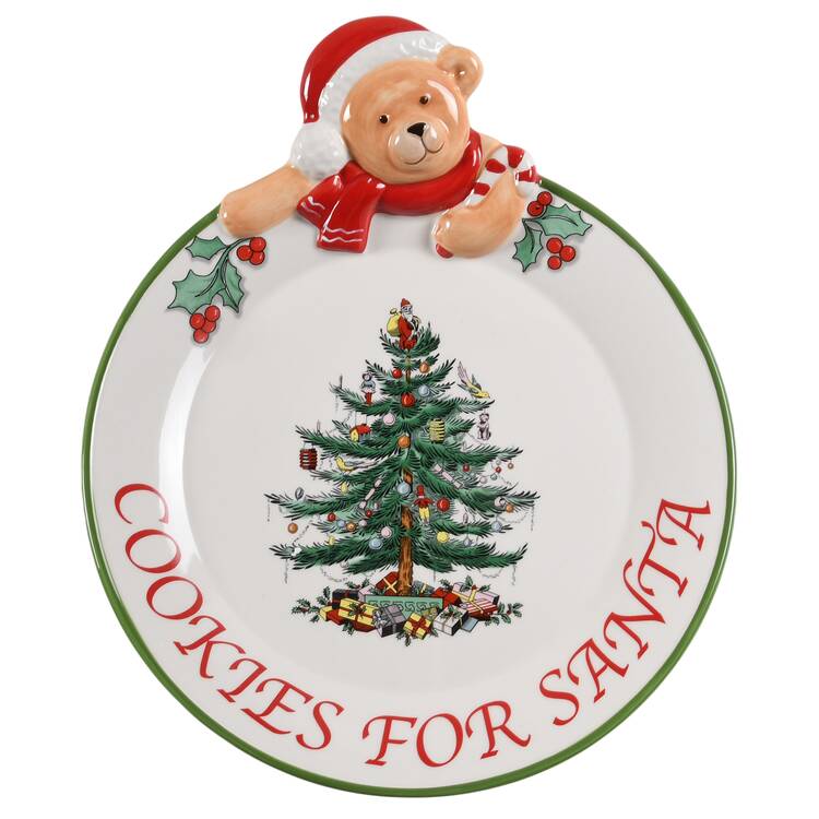 Christmas Tree 12" Cookies for Santa Platter
