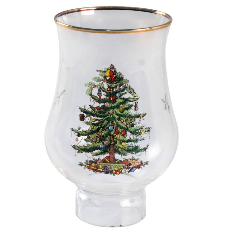Christmas Tree Globe for Glassware Hurricane Lamp