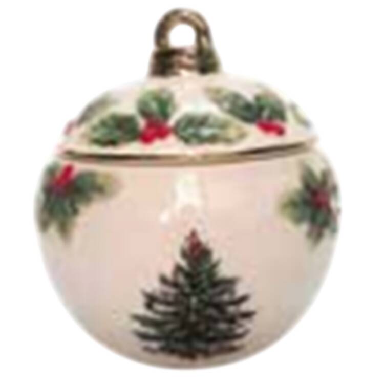 Christmas Tree Figural Candy Box & Lid