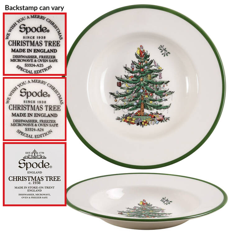 Christmas Tree New Large Rim Soup Bowl