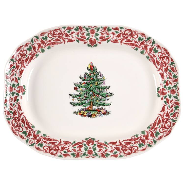 Christmas Tree Rectangular Tray