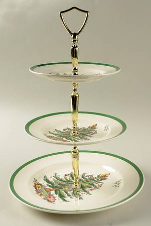 Christmas Tree 3-Tiered Serving Tray (DP, SP, BB)