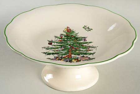 Christmas Tree Footed Candy Dish