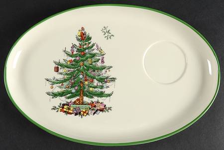 Christmas Tree Tray for Soup & Sandwich Set