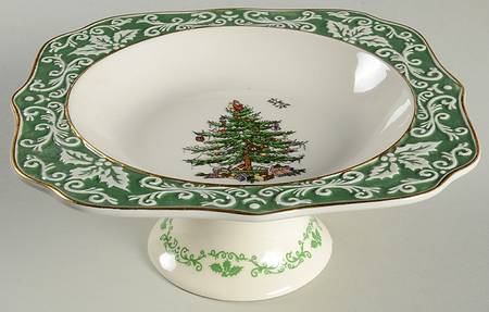 Christmas Tree 7" Footed Bowl