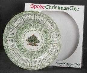 Christmas Tree "2001" Calendar Plate