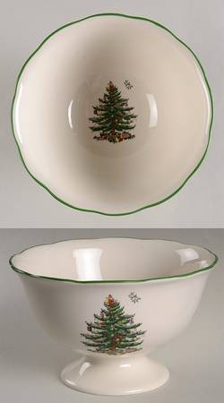 Christmas Tree Round Compote (Height X Width)