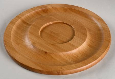 Christmas Tree Wood Tray for 2 Pc Chip & Dip Set