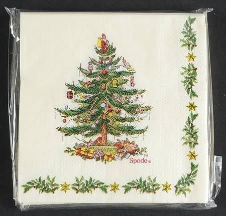 Christmas Tree Package of Paper Beverage Napkins